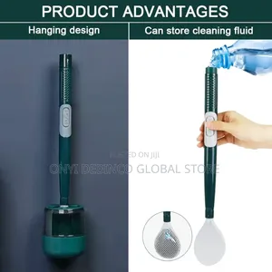 Nordic Toilet Brush With Soap Dispenser And Holder Silicone
