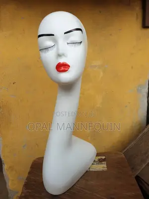 White Long Neck Mannequin Head