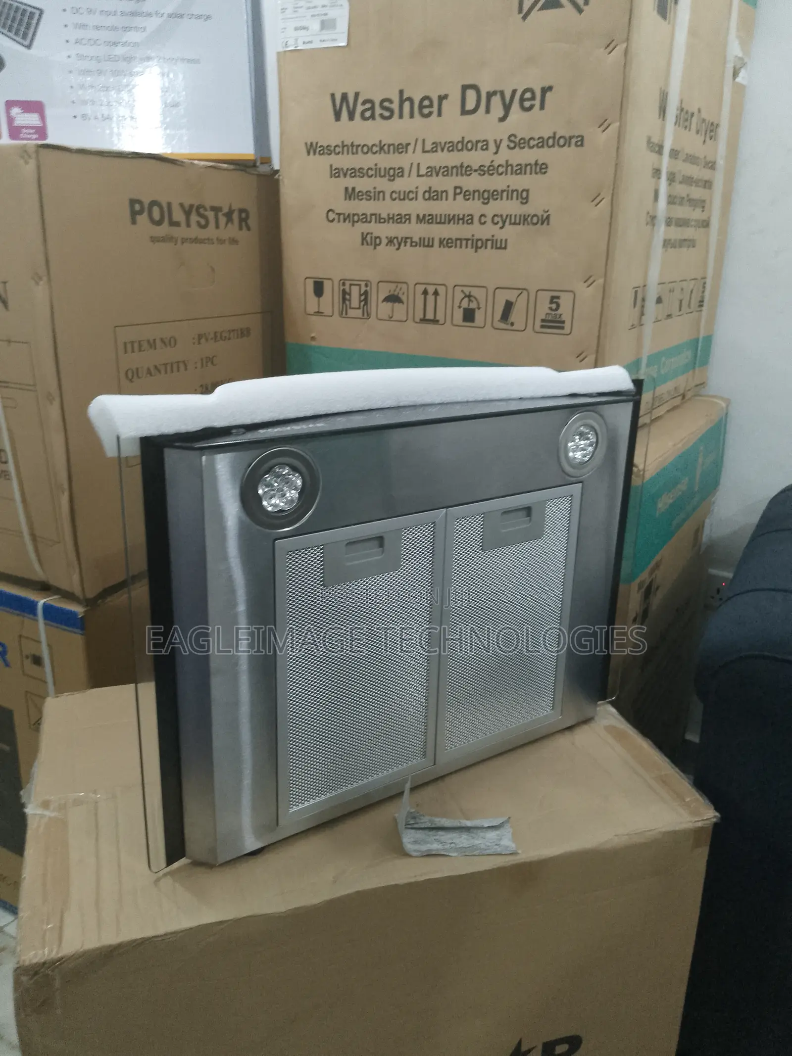 Polystar 60cm 4 Burner Kitchen Smoke Rangehood Pv-6009bd