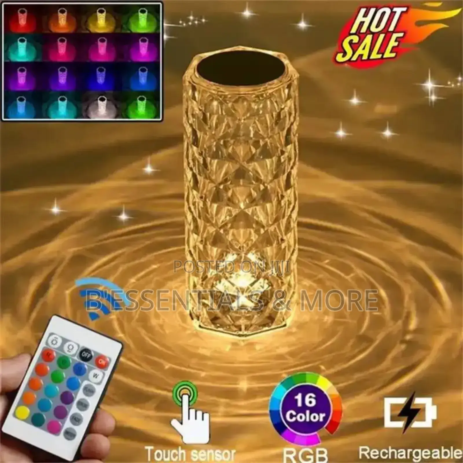 LED Crystal Table Lamp Touch Control Desk Lamp