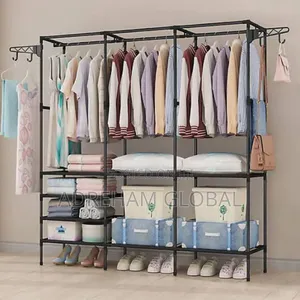 3pertition Naked Clothes Wardrobe Hanger/Shoe Rack