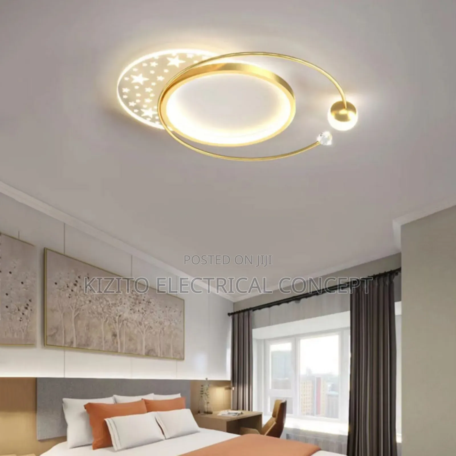 LED Starry Ceiling Flosh Ring Lamp