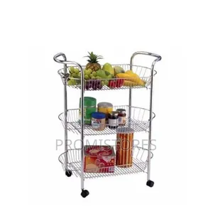 Fruit and Vegetable Trolley Rack With Wheels -3layer