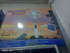 Duravolt Rechargeable Solar Fan