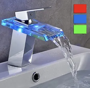 Short Glass Led Basin Faucet