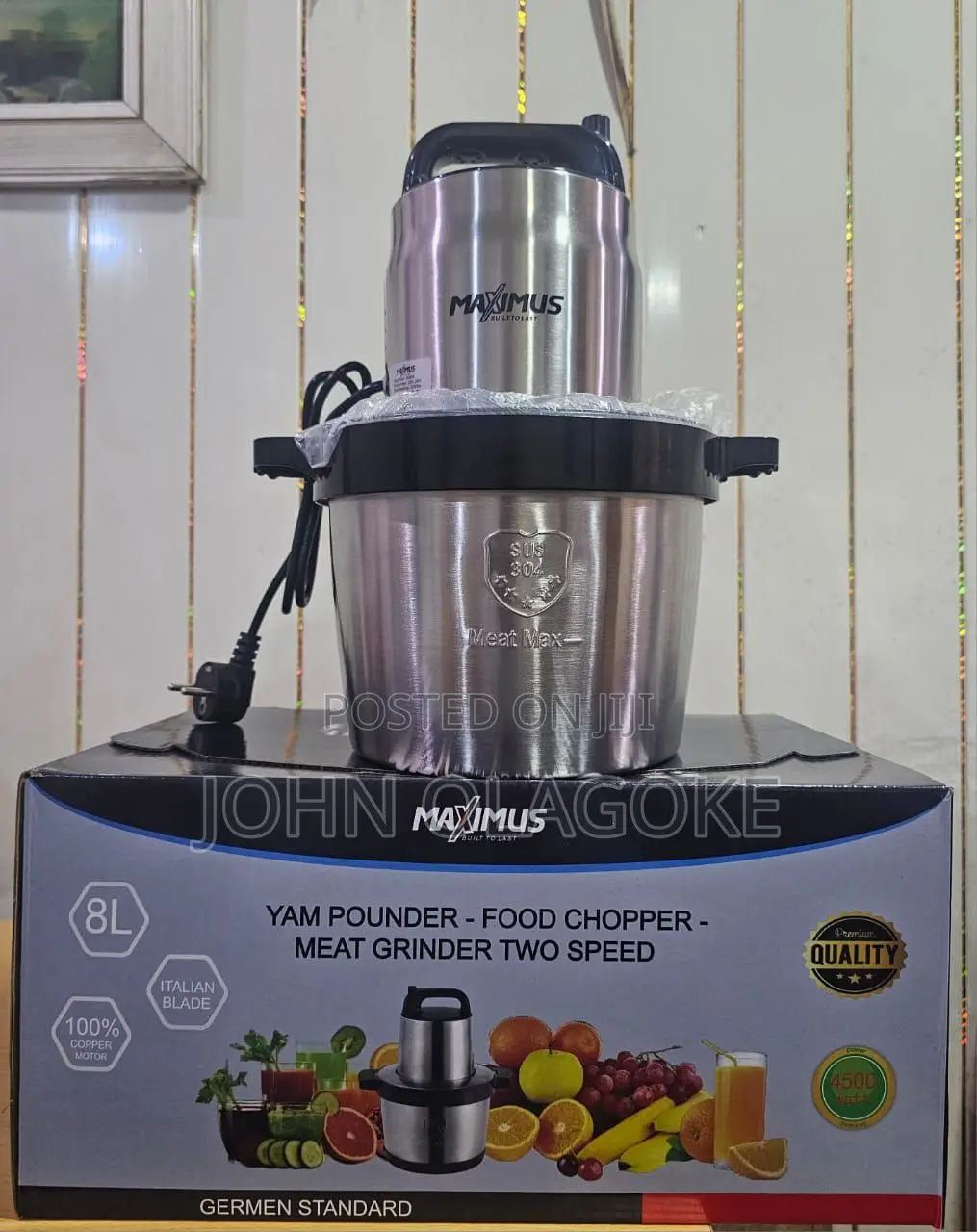 8L Maximus Yam Pounder / Food Processor