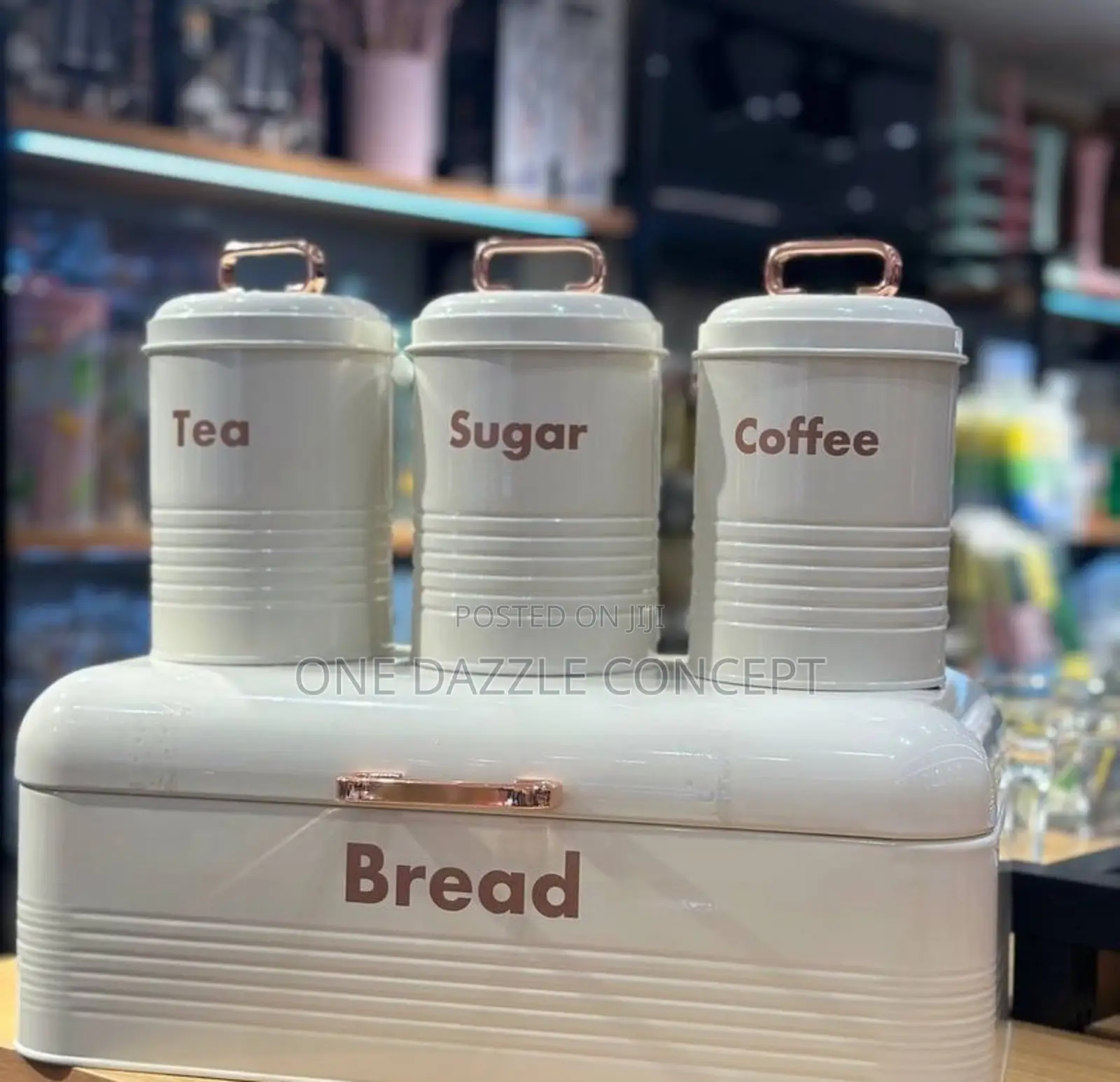 4 Bread Bin and Canisters