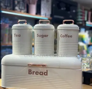 4 Bread Bin and Canisters