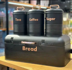 4 Bread Bin and Canisters