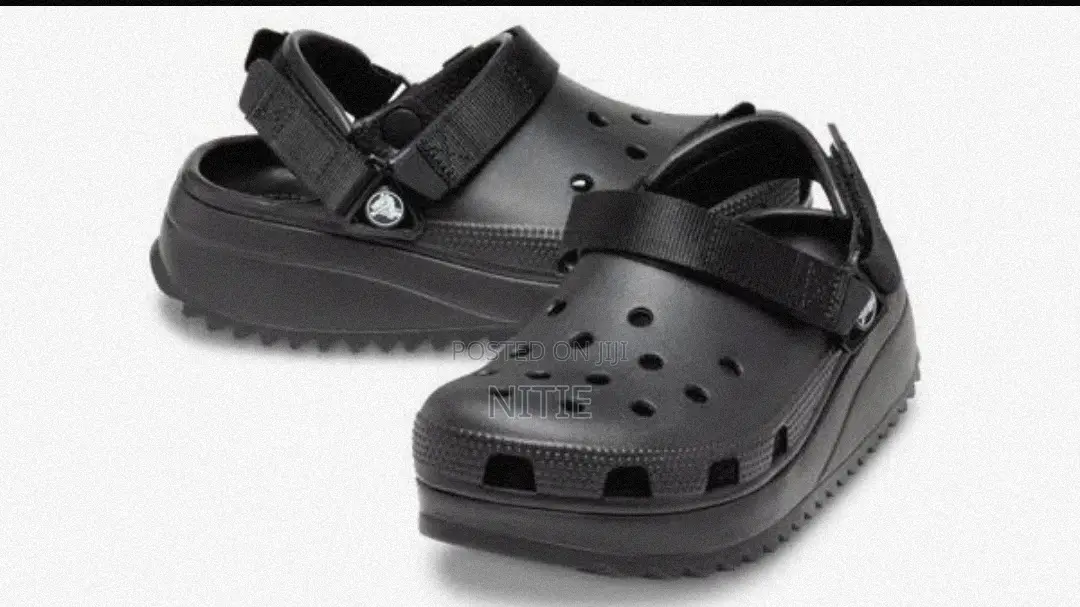 Original Plain Black Classic Hikers Crocs
