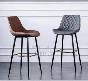 High Bar Stool With Iron Leg