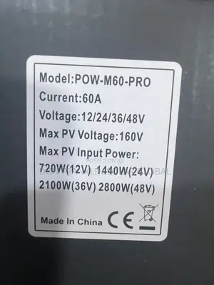 60ah/24v/36v/48v Powmr MPPT Solar Charge Controller