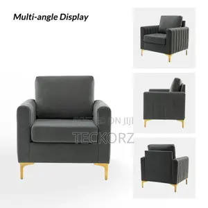 2pcs Set of Velvet Upholstered Accent Chair