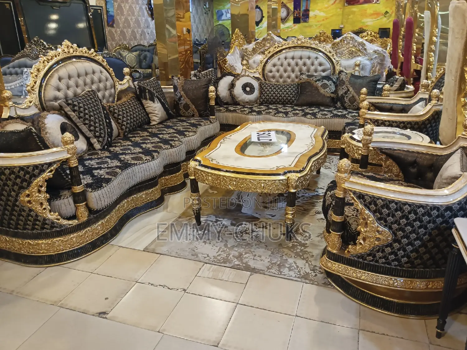 Italian Kings Foreign Sofa's Chair,And Table