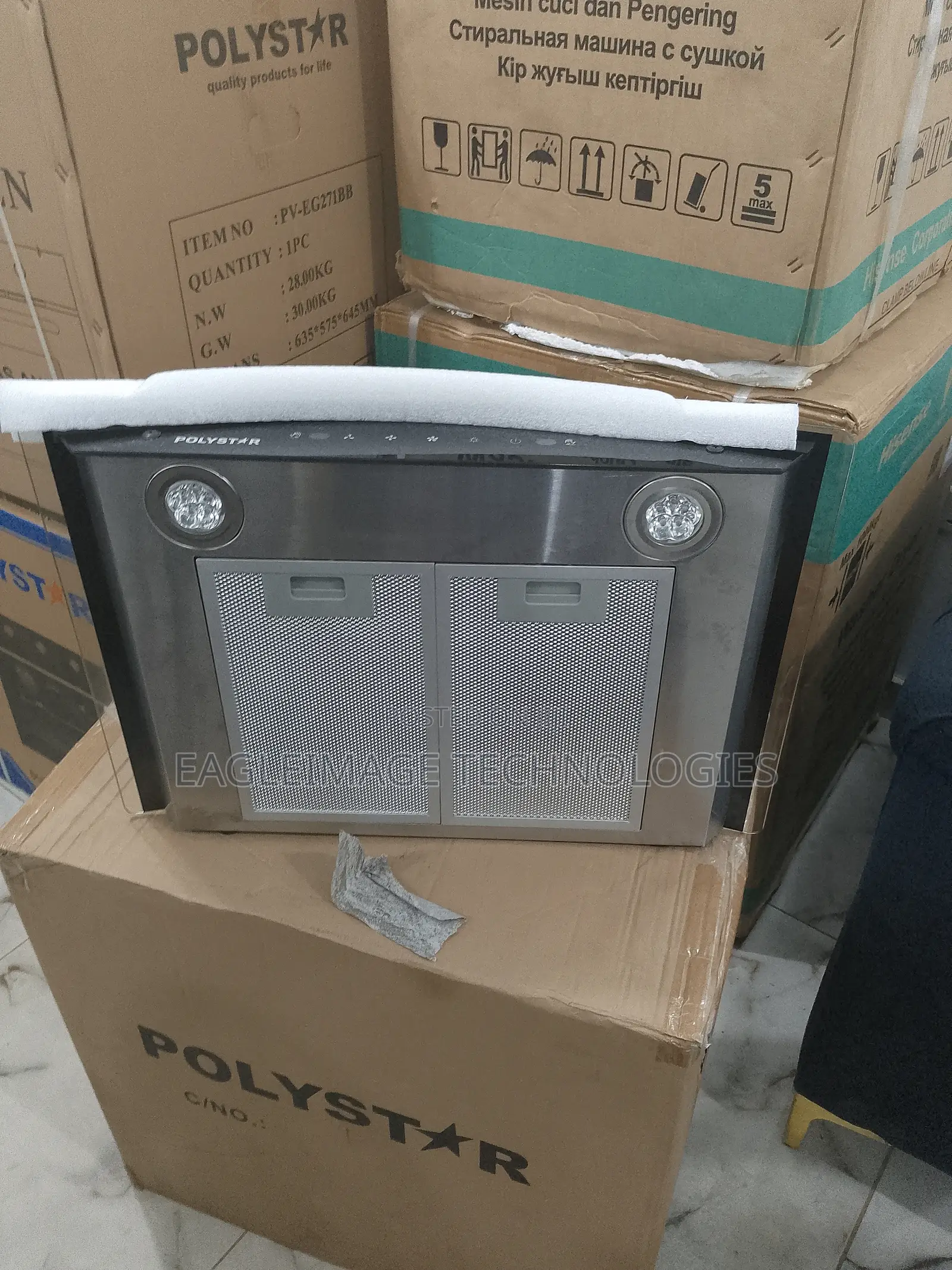 Quality Polystar 60cm Kitchen Rangehood Pv-6009bd