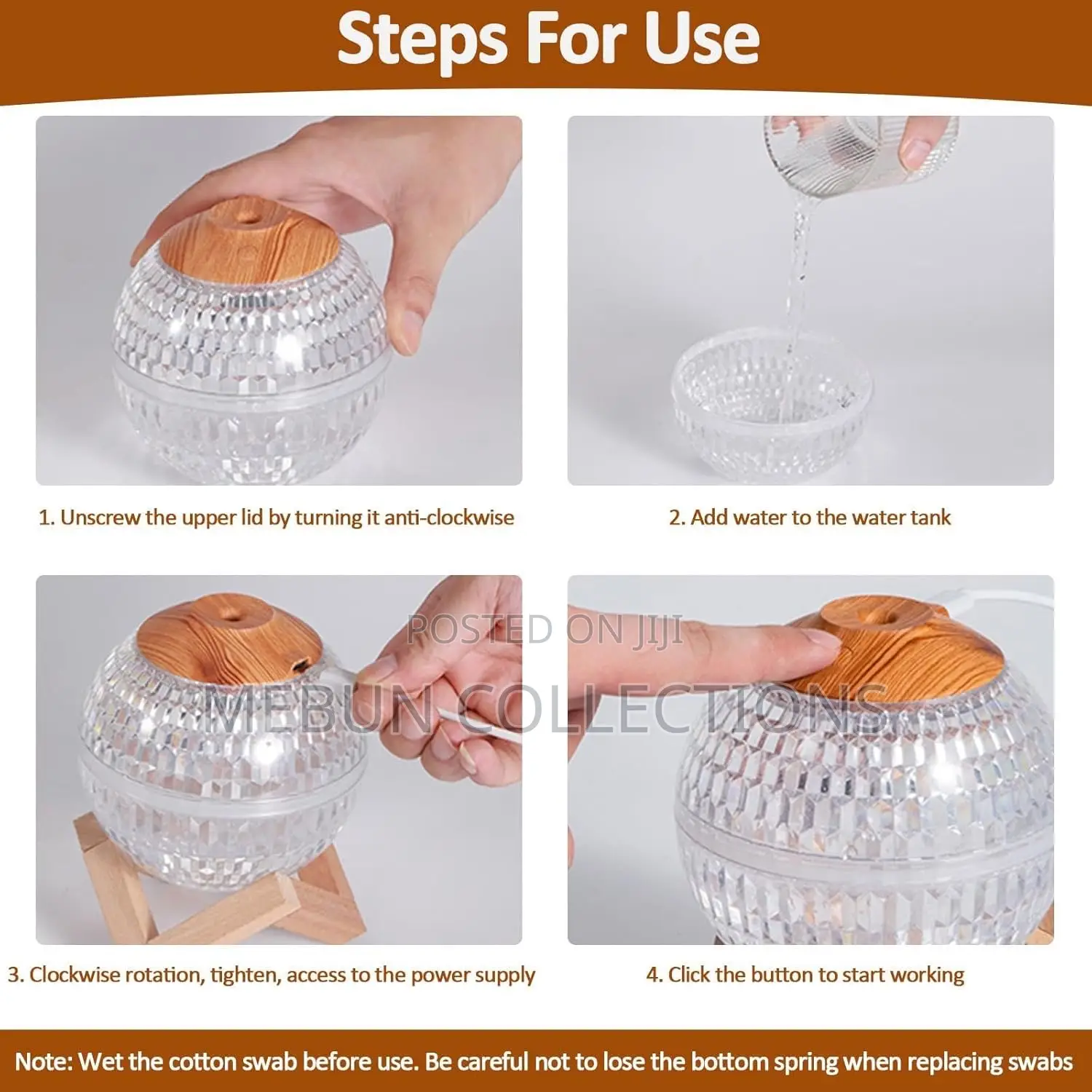 Crystal Ball Humidifier With Light