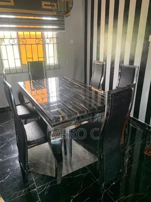 Marble Top Dining Table and Chairs