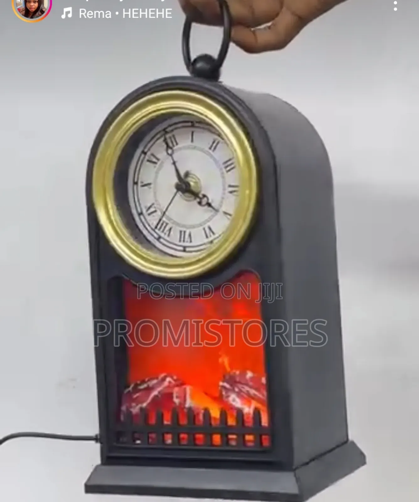Led Fireplace Decor With Clock