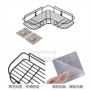 Bathroom / Toilet Corner Iron Shelf Rack