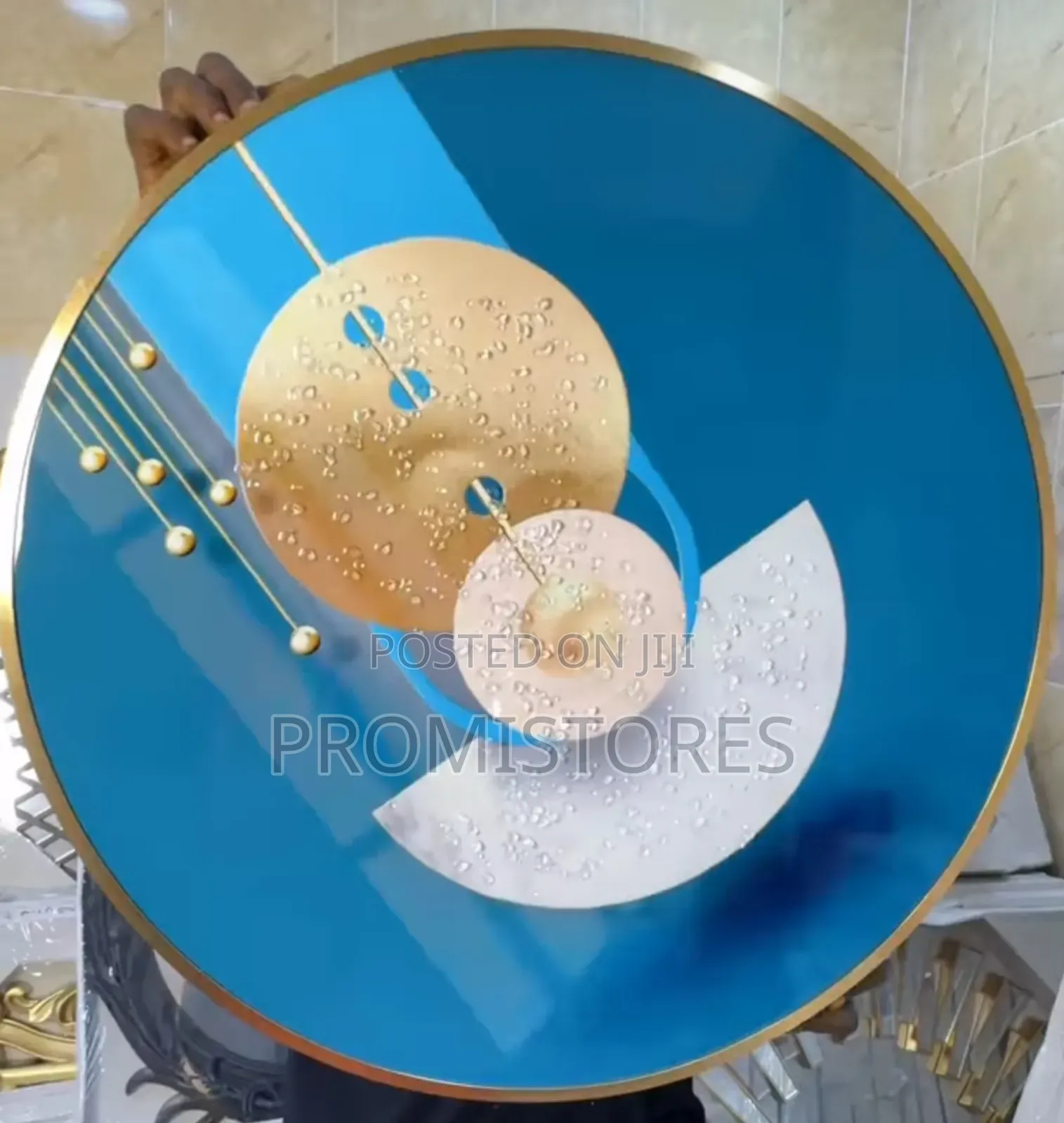 Big Round Crystal Acrylic Wall Decor Frame 65cm