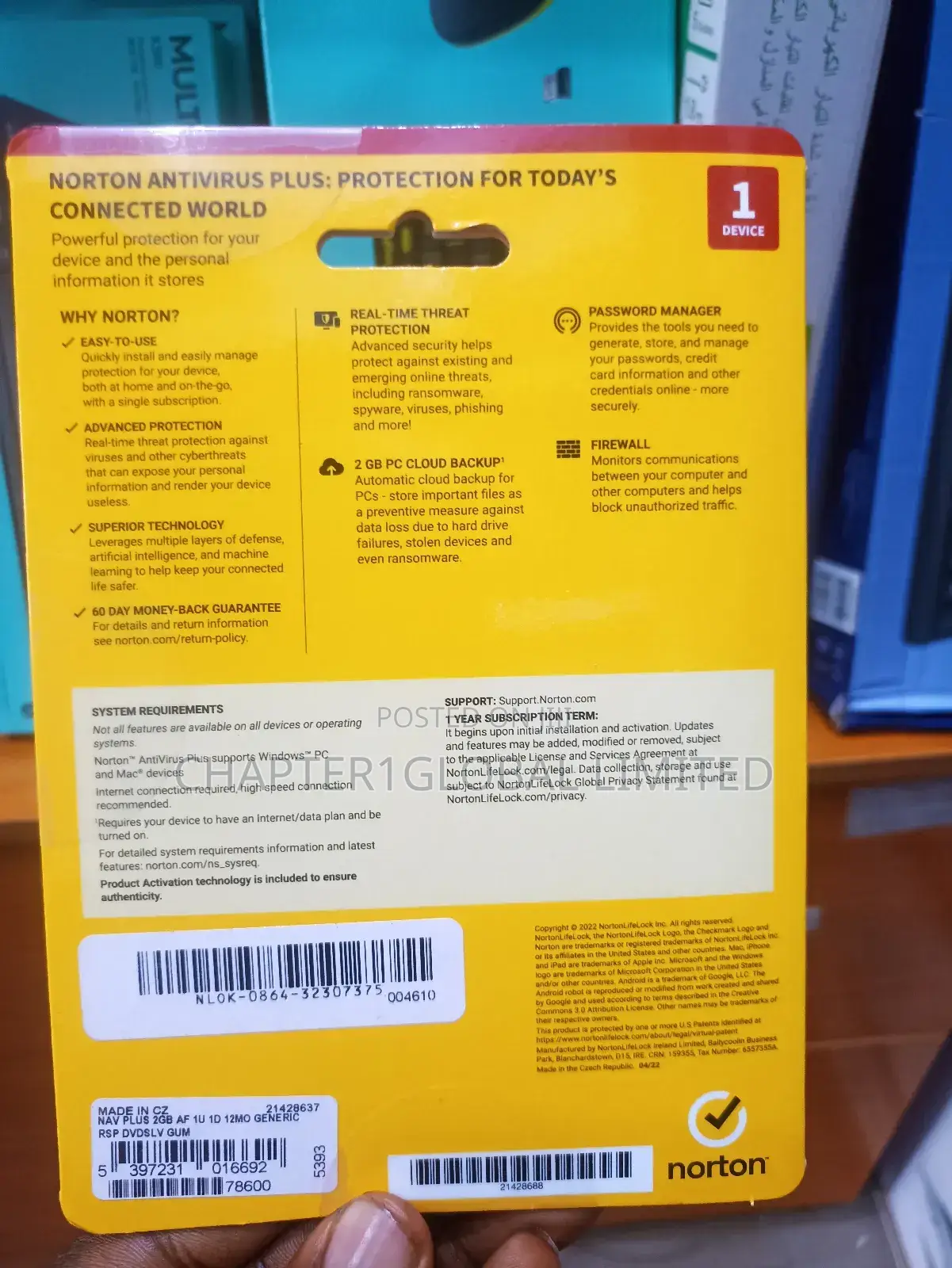 Norton Antivirus Plus | 1 User 1 Year |Additionally