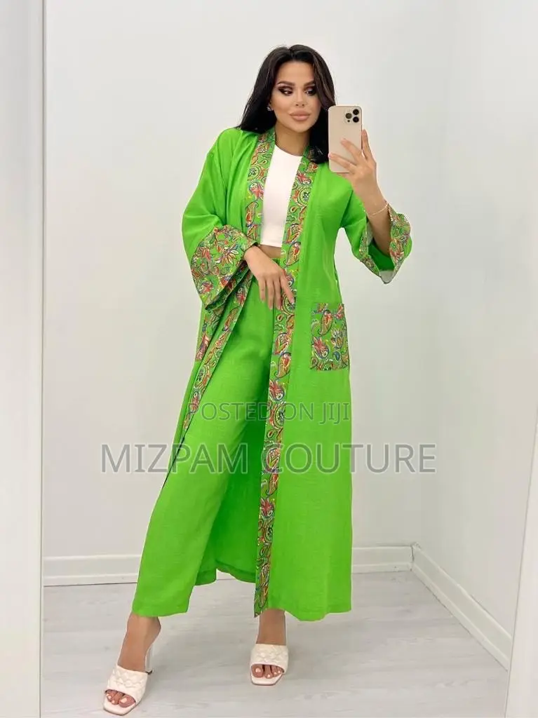 Turkey Two Piece- Kimono Jacket and Trousers