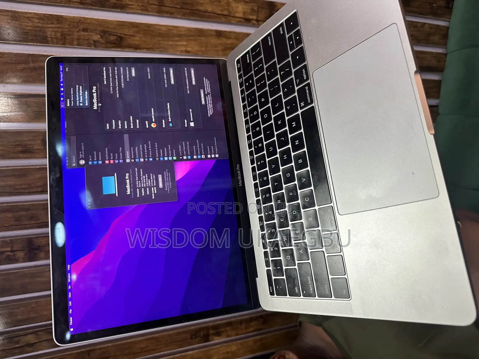 Laptop Apple MacBook Pro 2017 8GB Intel Core i5 SSD 256GB