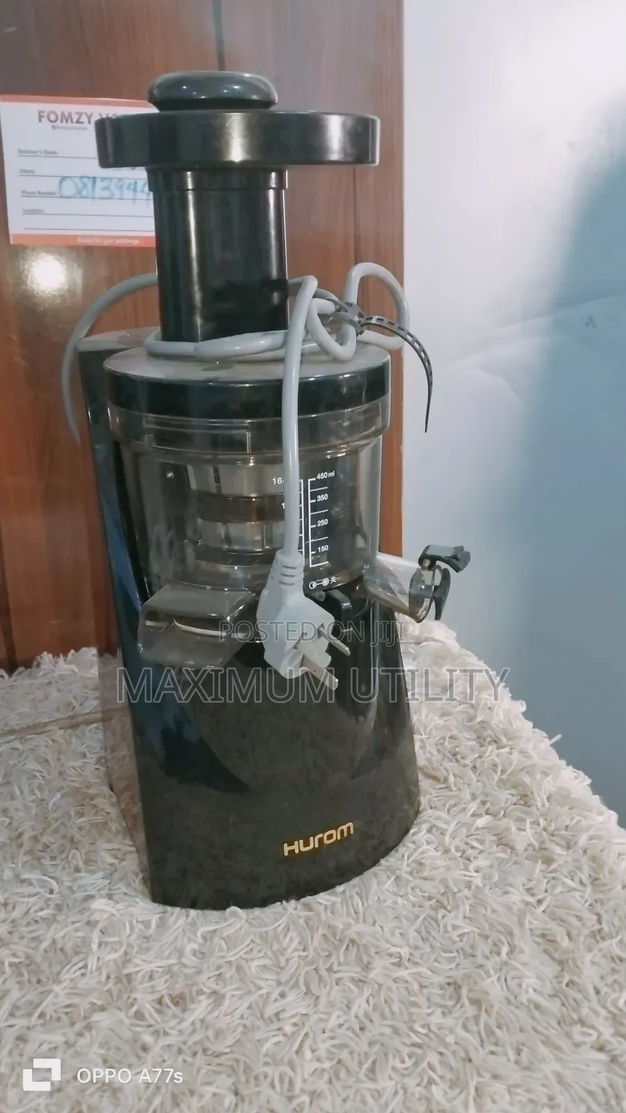 Huroum Masticating Slow Juicer