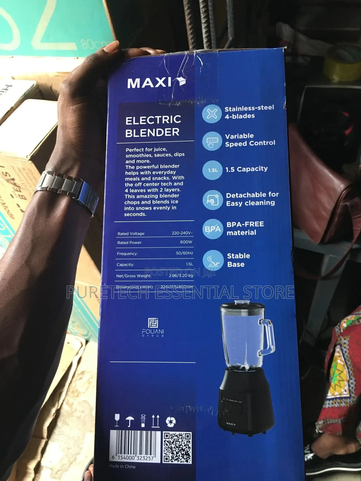 Maxi Electric Blender And Grinder 601watt