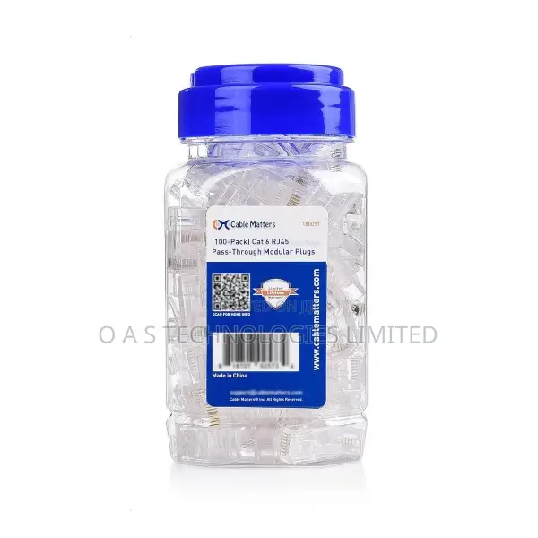 Cable Matters 100-Pack Cat 6 Pass Through Rj45 Connectors (C