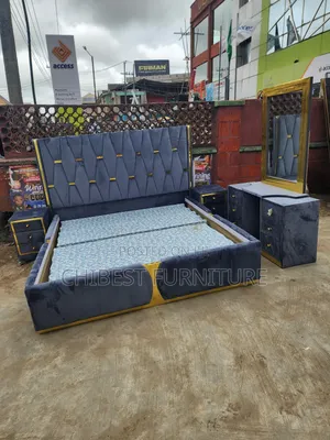 Quality 6by6 Complete Set of Upholstery Padded Bed