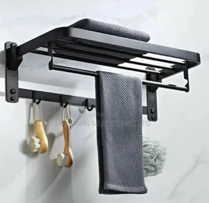 Multifunctional Towel Racks With Hooks And Shelf
