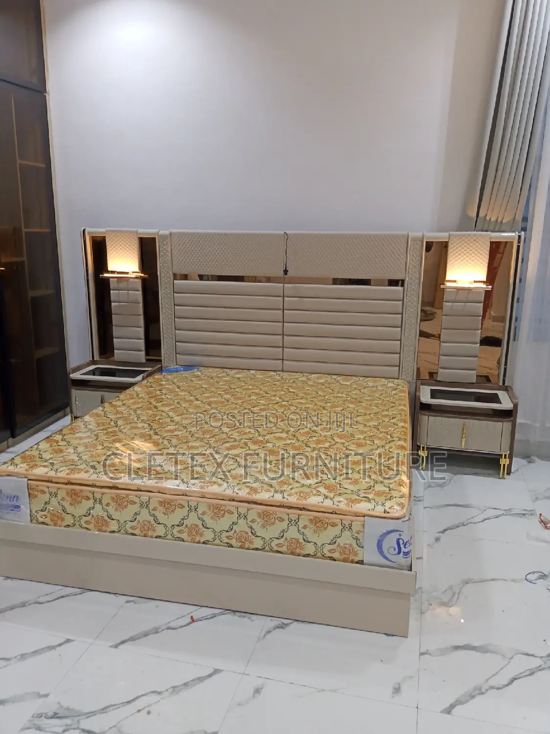 Quality Imported 6 by 7 Bed With Dressing Mirror