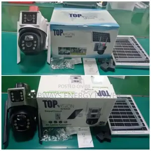 V380pro PTZ Solar CCTV Camera Dual Lense.