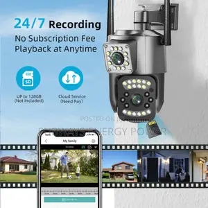 V380pro PTZ Solar CCTV Camera Dual Lense.
