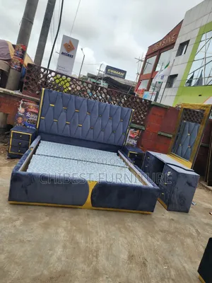 Quality 6by6 Complete Set of Upholstery Padded Bed
