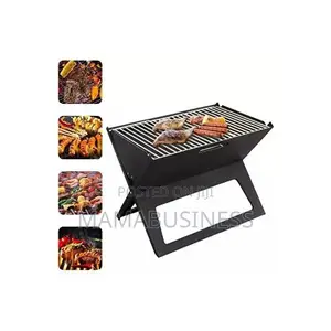 Portable Foldable Barbecue Charcoal Grill Indoors Outdoors