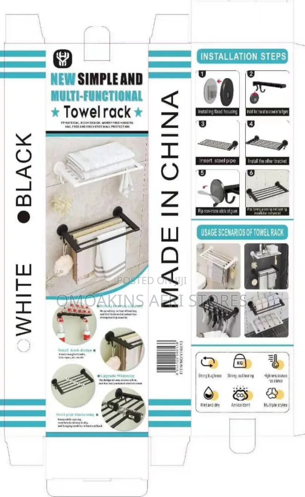 3 Line Towel Rack