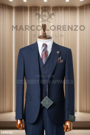 Official Turkish Slim Fit Stripe Suit for Men Wears