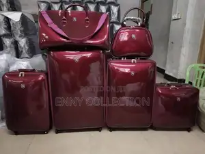 Set of 6 Genuine Leather Luggage Box