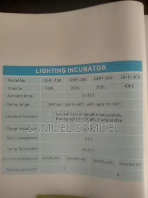 Lighting Incubator GHP-250