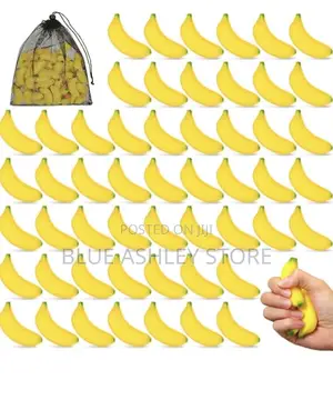 100 PCS Banana Stress Toys Stretchy Banana Fidget Toys
