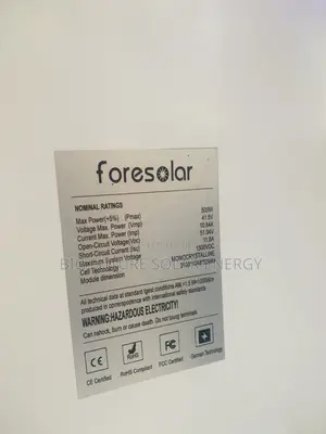 500w FORESOLAR PANEL 120c