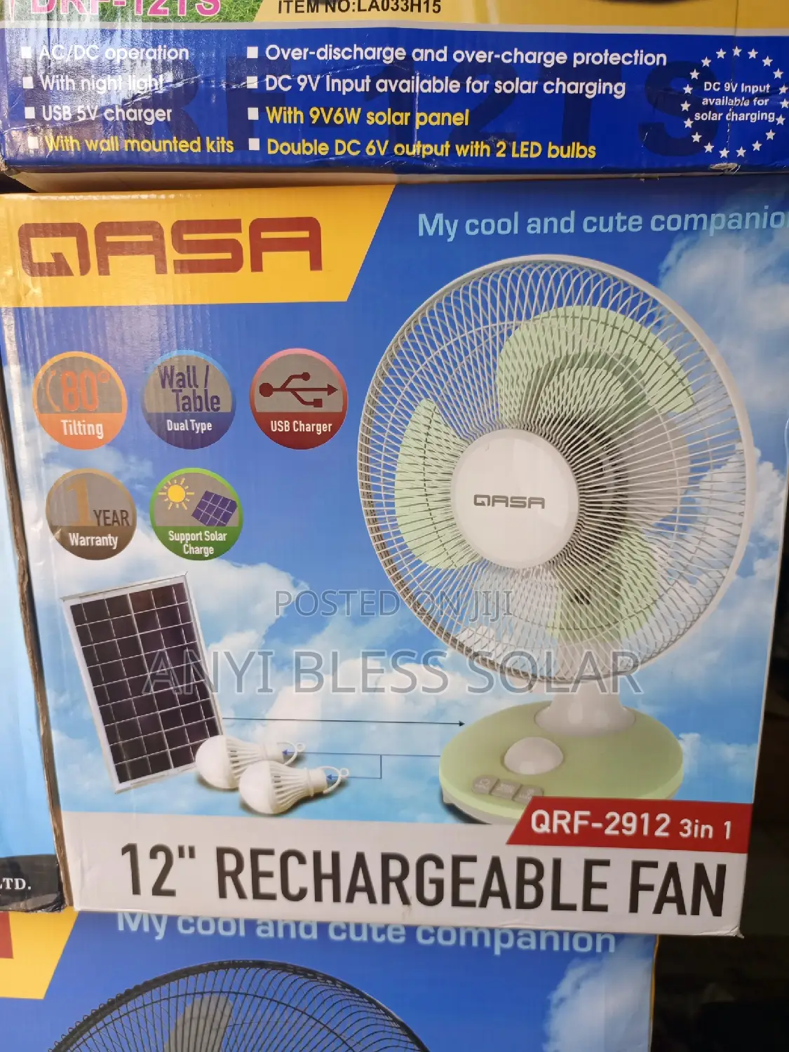 Rechargeable Table Fan