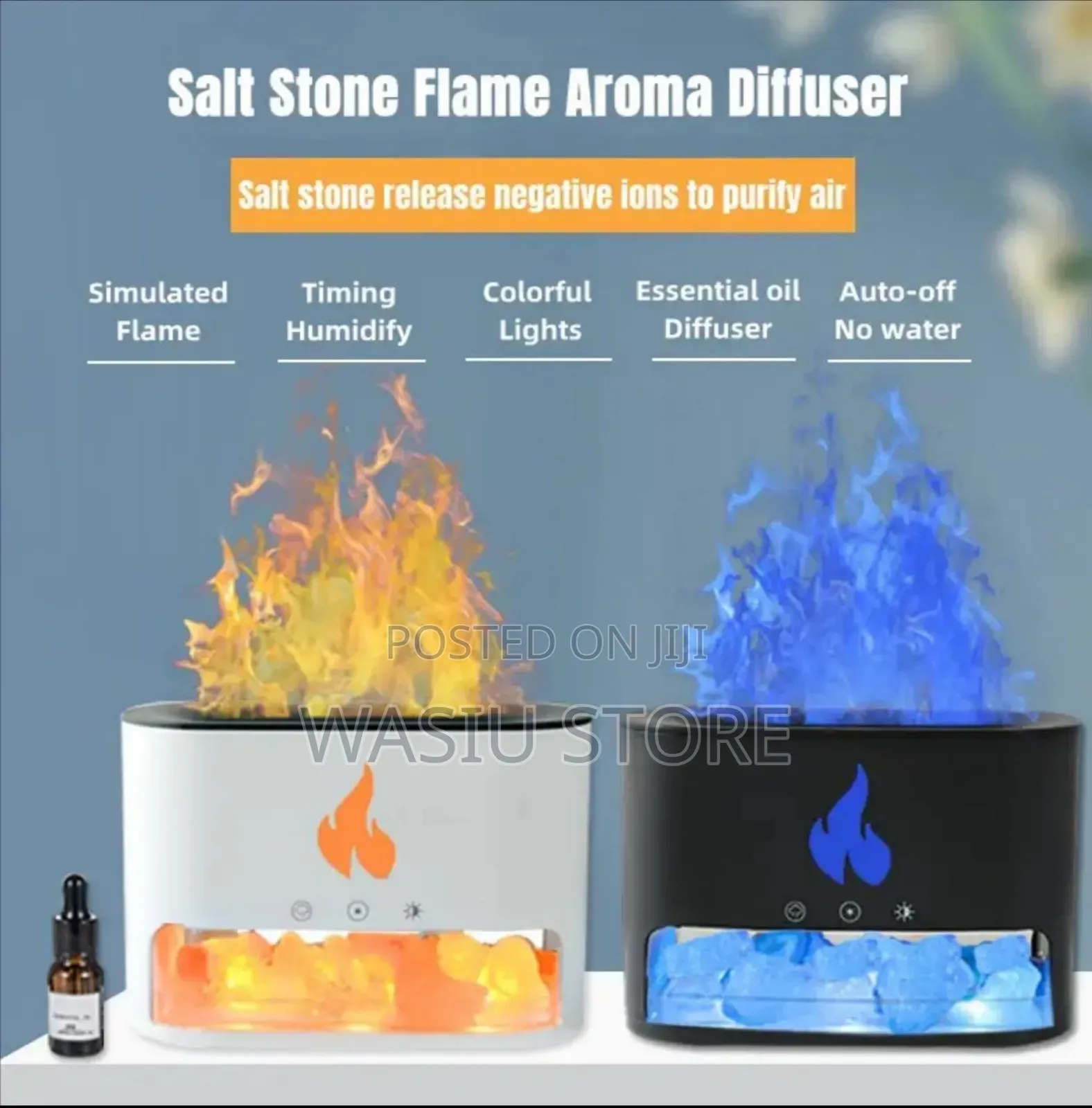 Flame Lamp Aromatherapy Diffuser With Essential Oil
