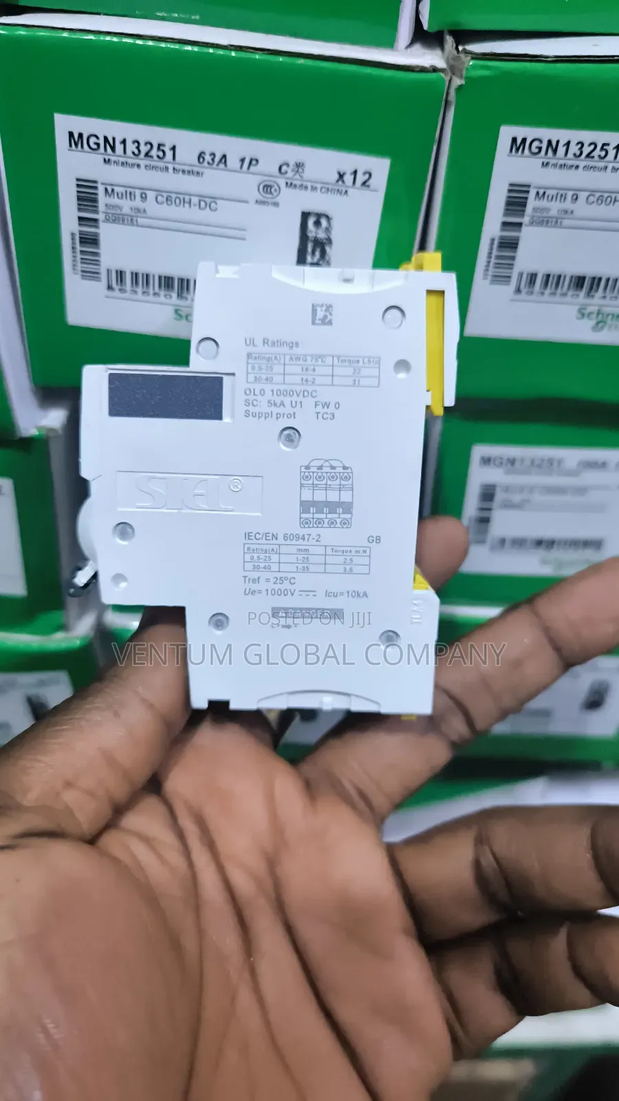 Direct Current Circuit Breaker 2pole 500-1000v