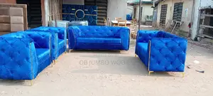 7 Seater Blue Upholstery Sofa