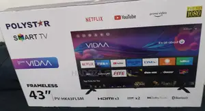 Polystar Frameless 43"Smart TV Available Now