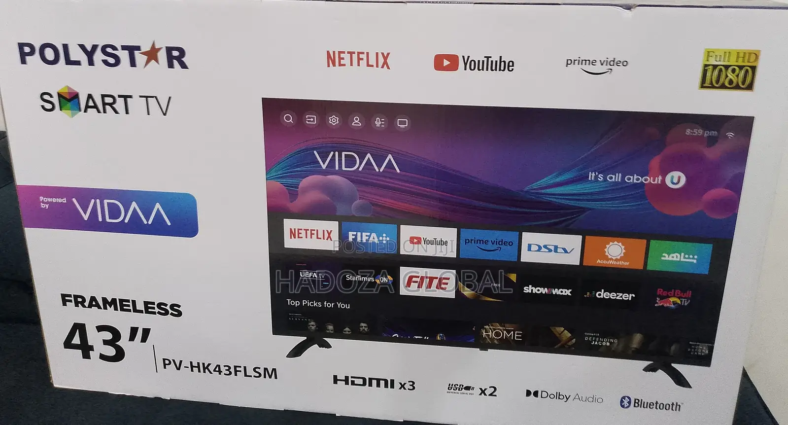 Quality Best Polystar Frameless Smart Tv 43"