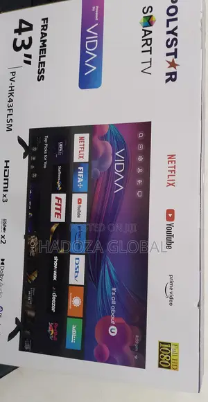 Quality Best Polystar Frameless Smart Tv 43"